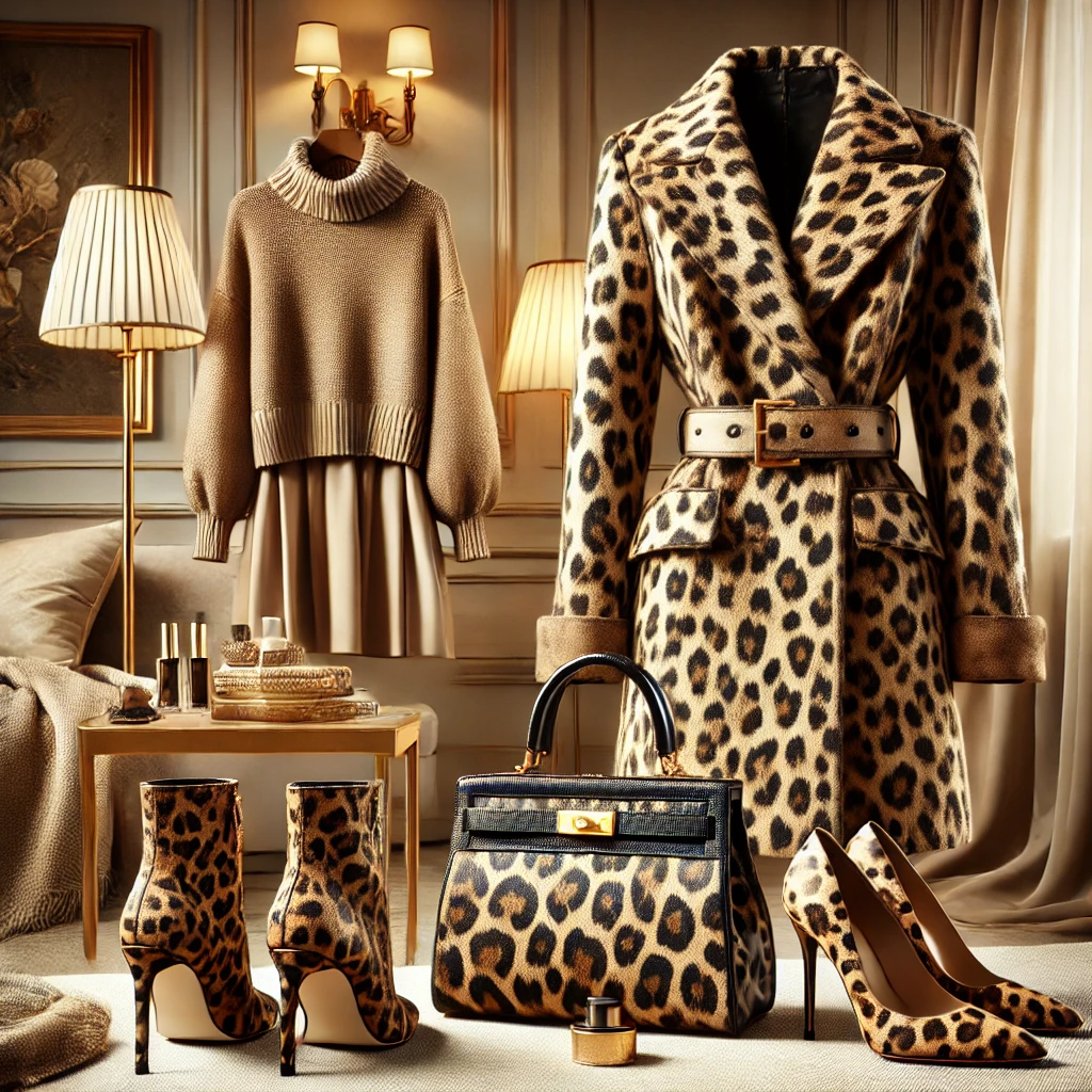 Elegant leopard print fashion pieces