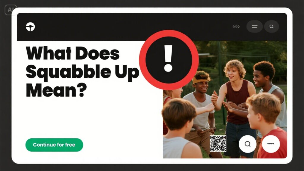 What Does Squabble Up Mean? Understanding the Phrase and Its Usage What Does Squabble Up Mean?